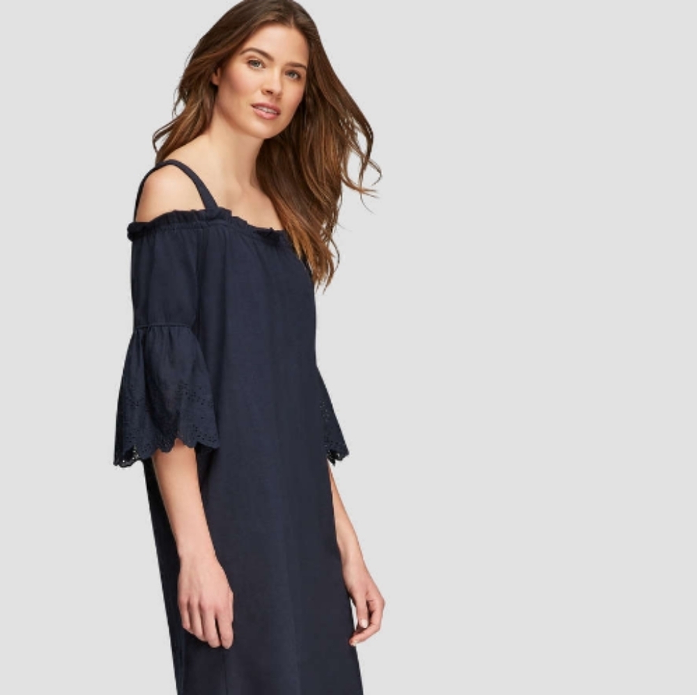 OFF-SHOULDER bell sleeve dress size small